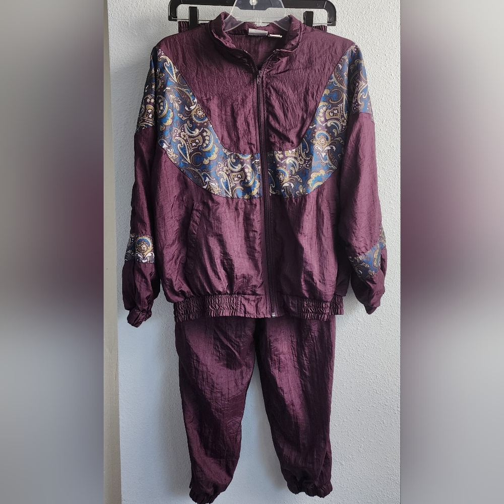 Women's Purple Paisley Tracksuit